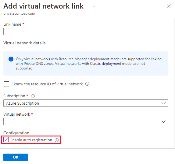 what-is-auto-registration-feature-in-azure-dns-private-zones