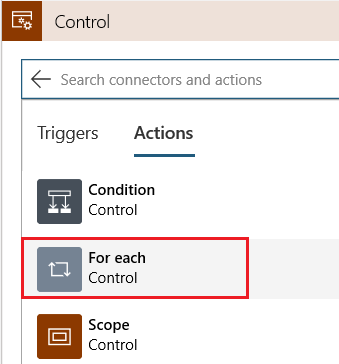 For each- Control