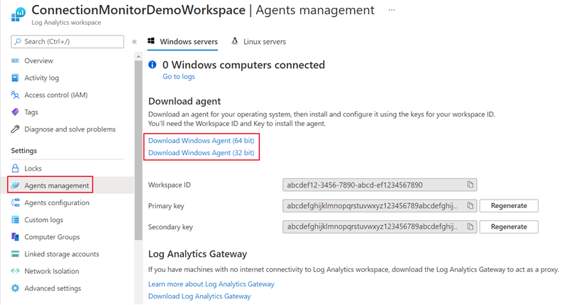 Screenshot of agent management page in workspace.