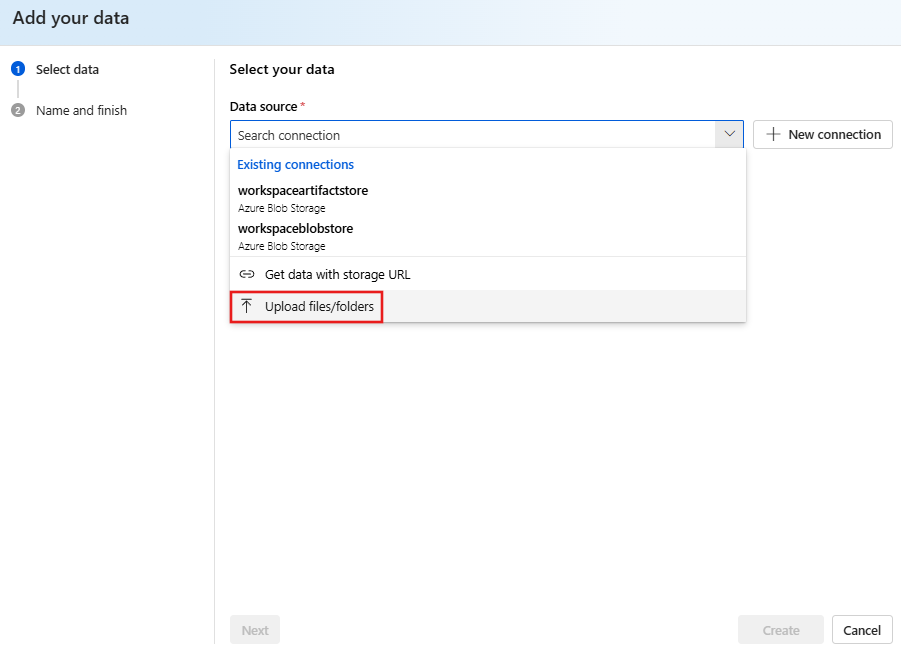 This screenshot shows how to upload a file.