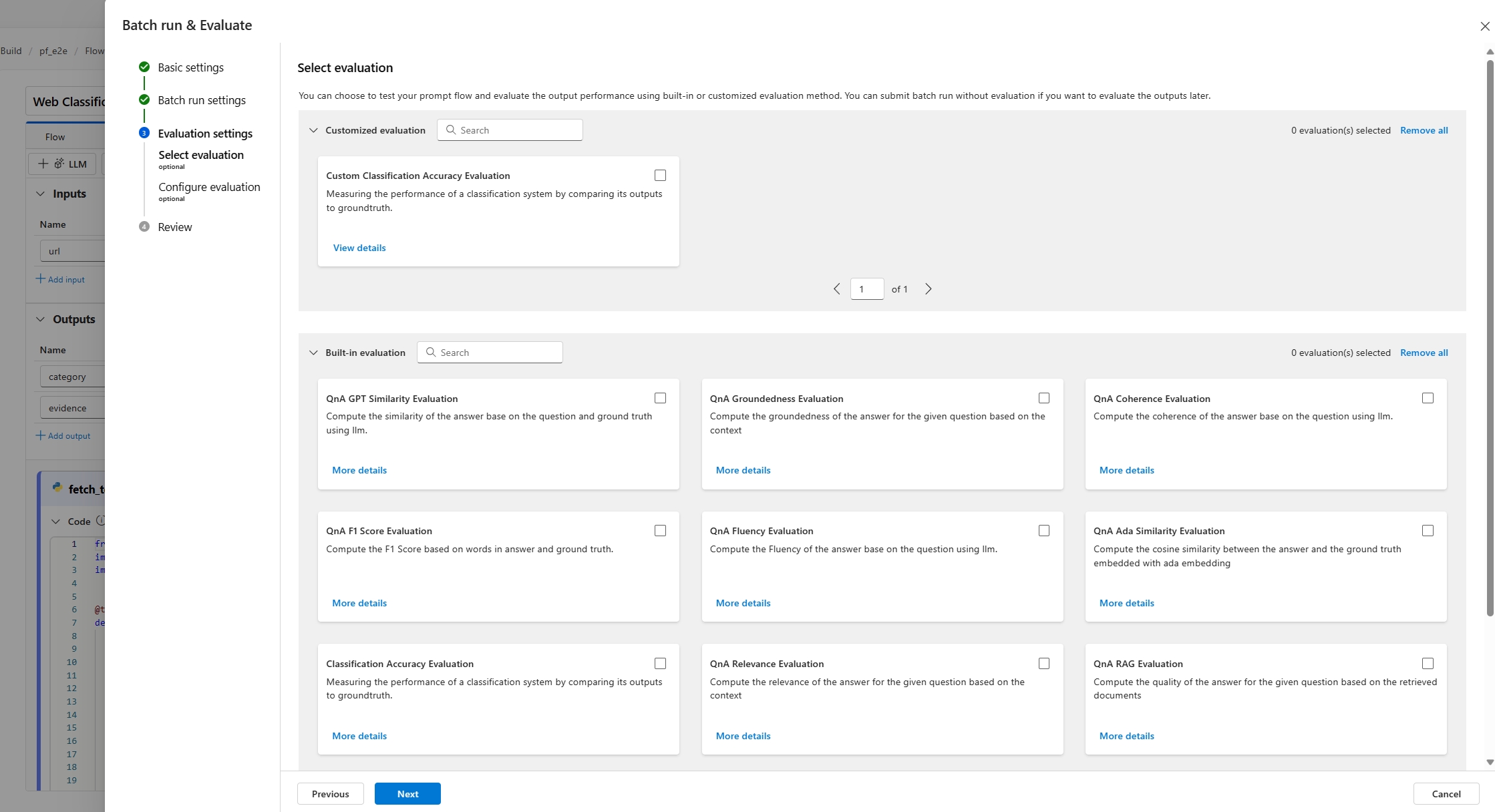 Submit batch run and evaluate a flow (classic) - Microsoft Foundry ...