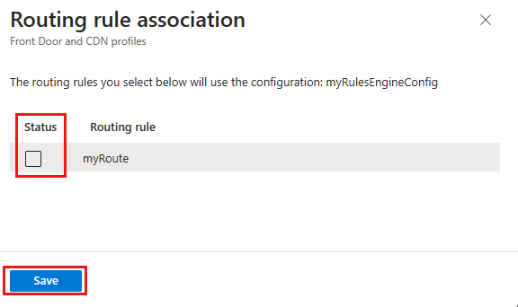 Routing rule association