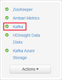 Apache Ambari service list tab