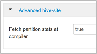 Hive stats set partition stats