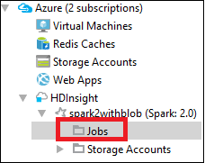 IntelliJ Azure Explorer Job view node