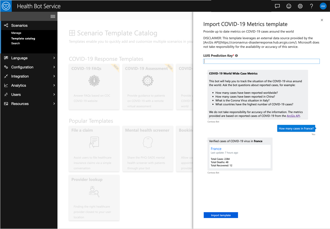 Scenario Templates Health Bot Microsoft Learn Scenario Templates Health Bot Microsoft Learn