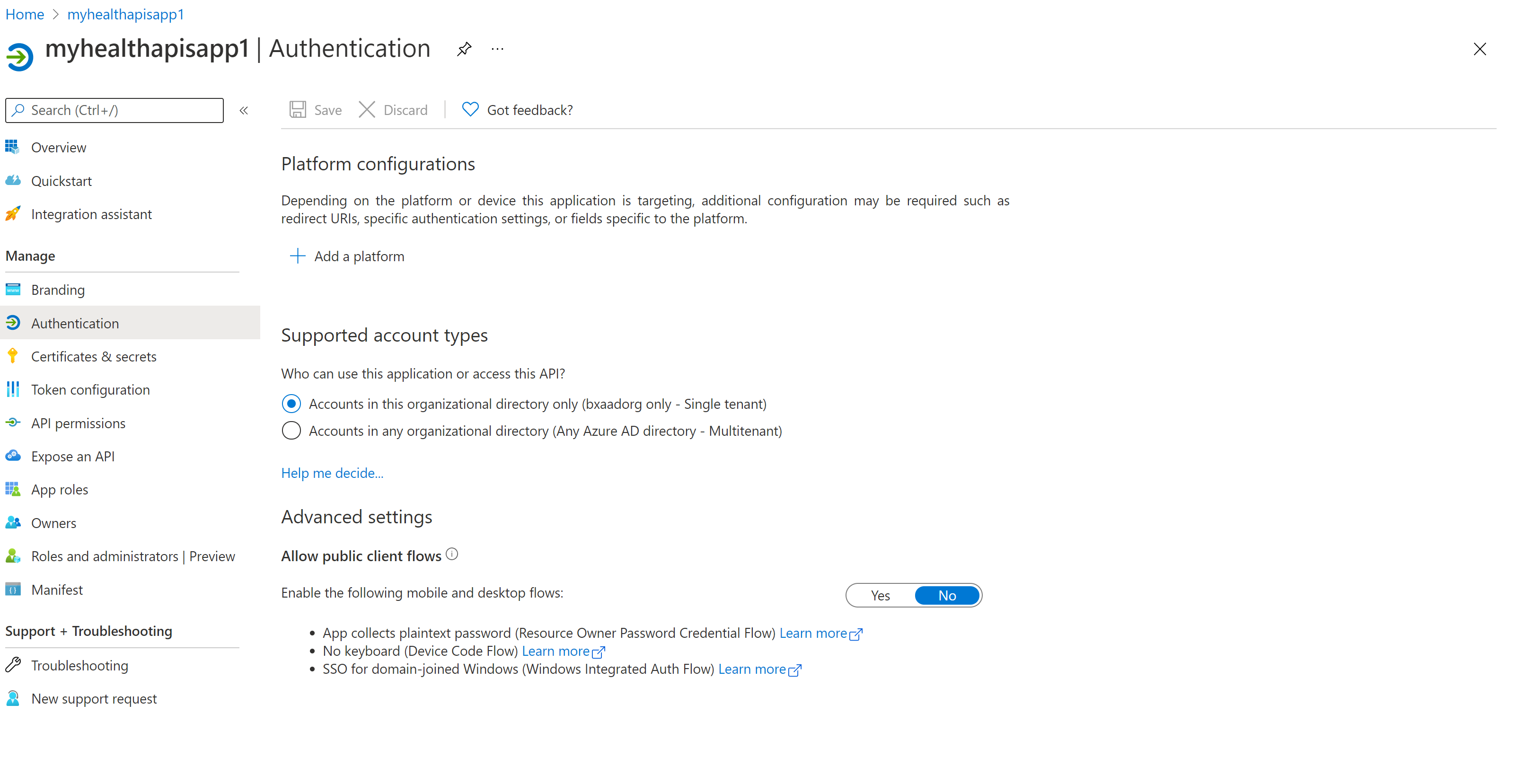 Screenshot of confidential client application.