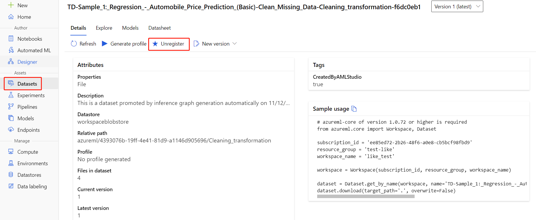 Example pipelines & datasets for the designer - Azure Machine Learning |  Microsoft Learn