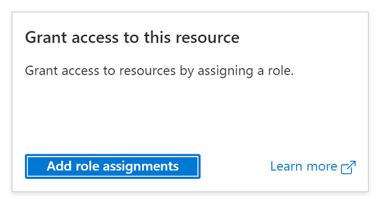 Screenshot shows the Add role assignments button.