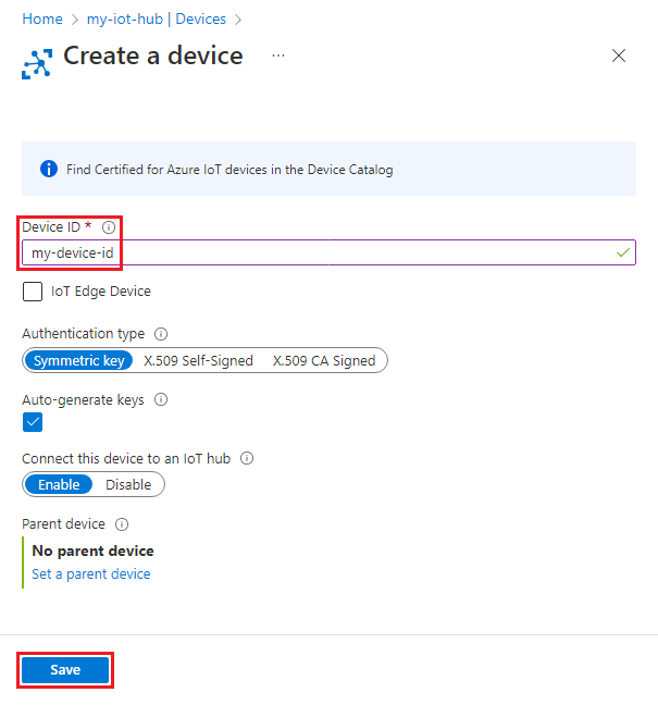Screen capture that shows how to add a new device.
