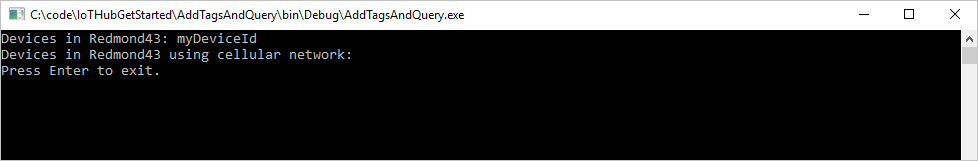 Query results in window