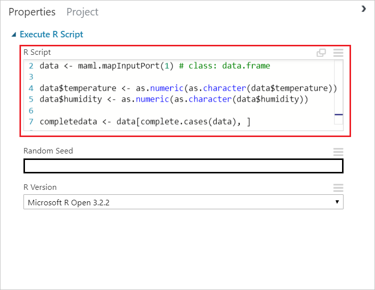 Add code to Execute R Script module