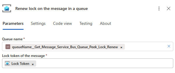 Screenshot shows the completed renew lock action.