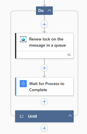 Screenshot shows the actions in the Until loop.