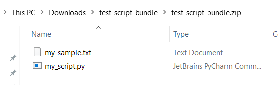 Script bundle example
