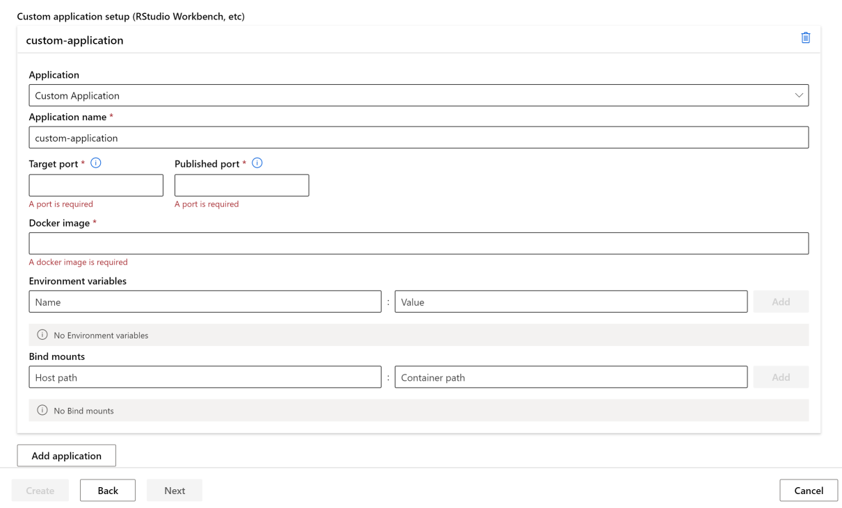 Screenshot show custom application settings.