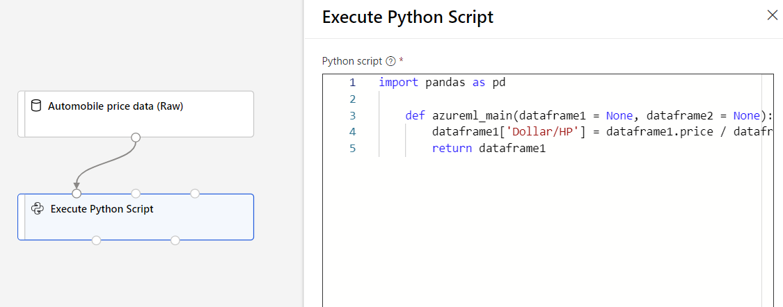 execute-python-script-in-the-designer-azure-machine-learning