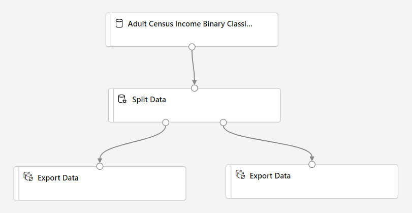 Screenshot showing how to connect the Export Data components