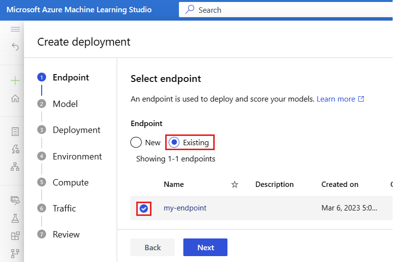A screenshot of Add deployment option from Models page.