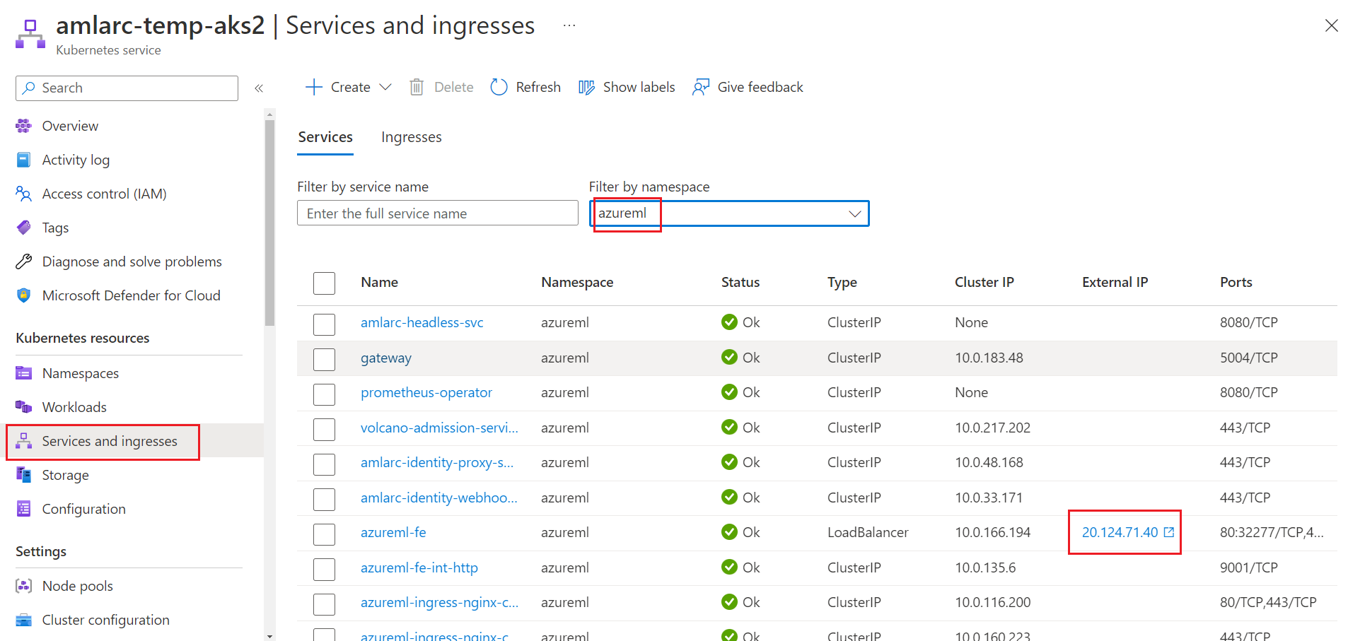 Screenshot of adding a new extension to the Azure Arc-enabled Kubernetes cluster from the Azure portal.