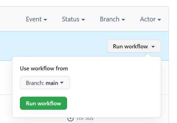 Screenshot of GitHub deploy infrastructure.