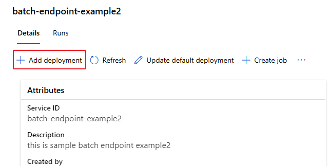 Screenshot of add new deployment option.