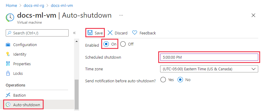 Screenshot of auto-shutdown option
