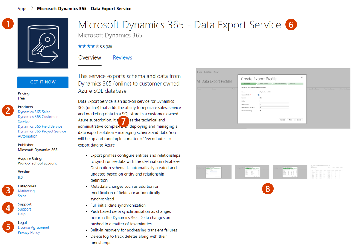 Illustrates how this offer appears in Microsoft AppSource.