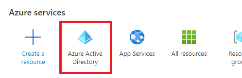 The Azure Active Directory icon in the Azure portal.