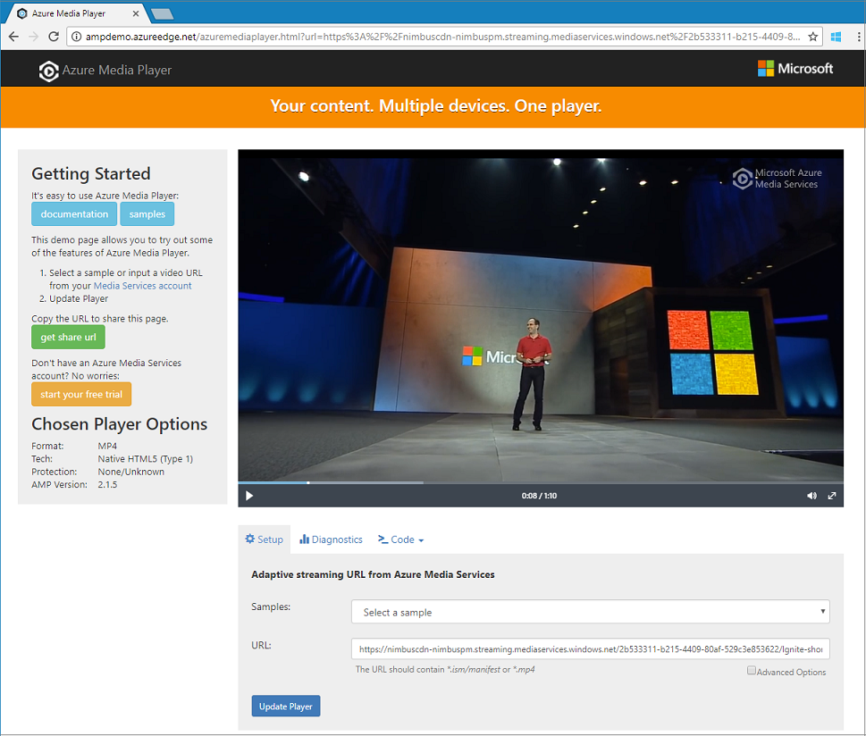 azure live and on demand streaming