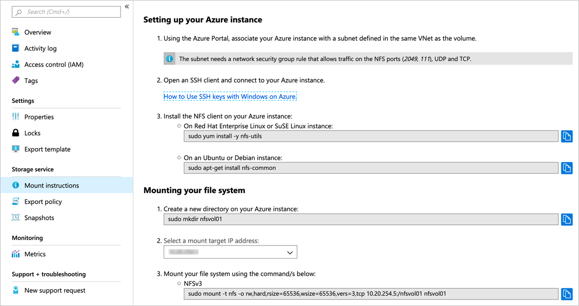 Mount NFS volumes for virtual machines | Microsoft Learn