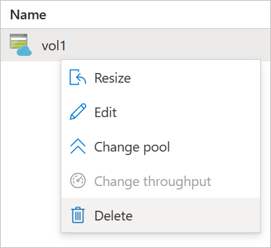 Screenshot that shows right-click menu for deleting a volume.
