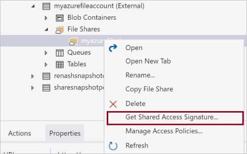 Get Shared Access Signature
