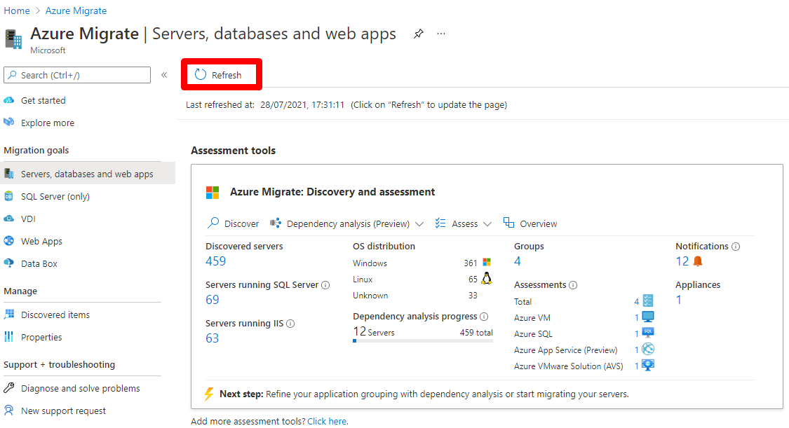 Create an Azure App Service assessment - Azure Migrate | Microsoft Learn
