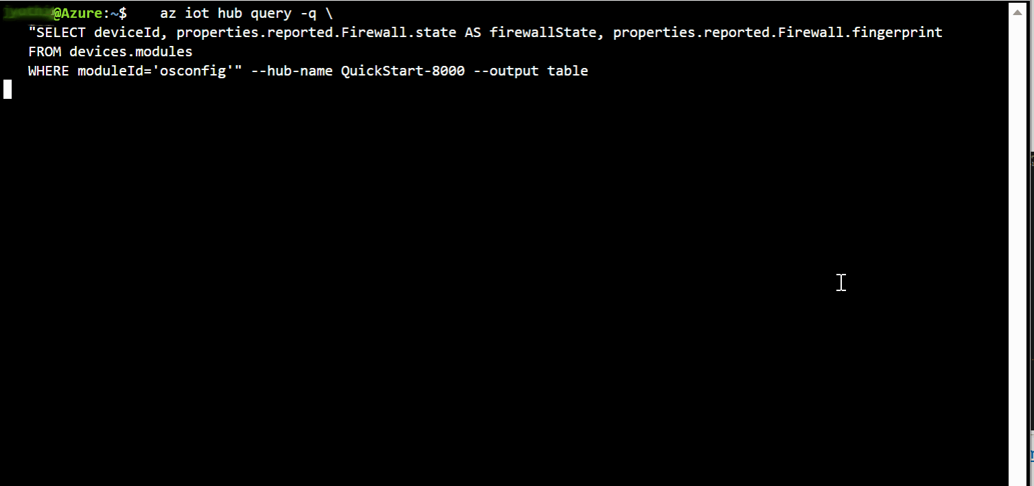 Screen capture that shows how to check firewall state for a fleet of devices using bash