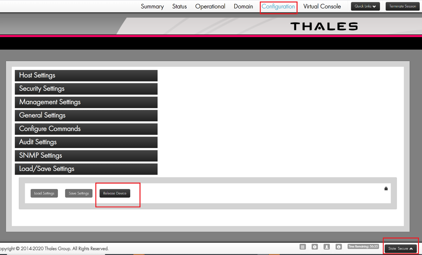 Screenshot of the payShield manager for Azure Payment HSM, remove device screen.