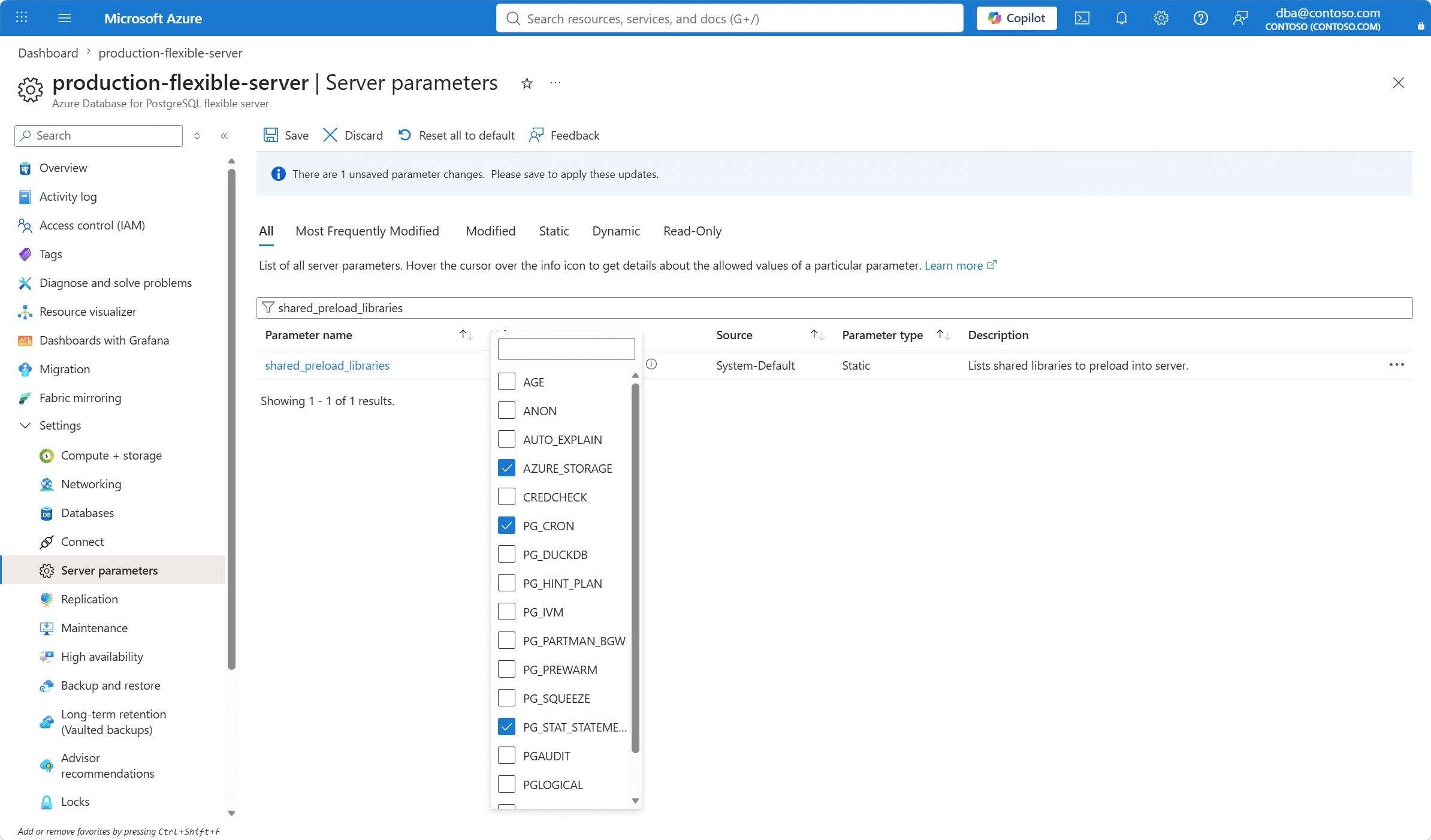 Load Libraries in Azure Database for PostgreSQL Flexible Server - Azure ...