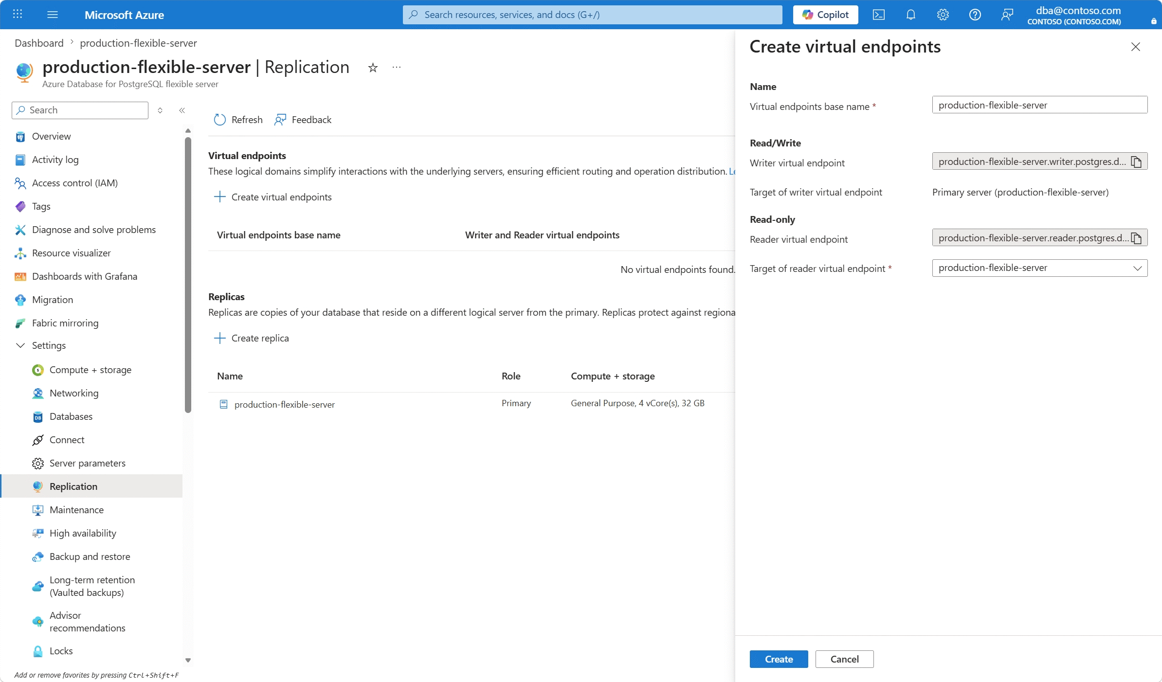 Create Endpoints Create Virtual Endpoints in Azure Database for PostgreSQL Flexible ...