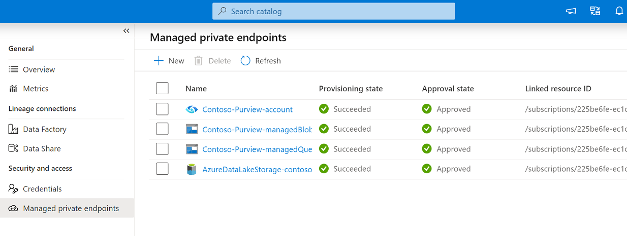 Microsoft Purview Managed private endpoint
