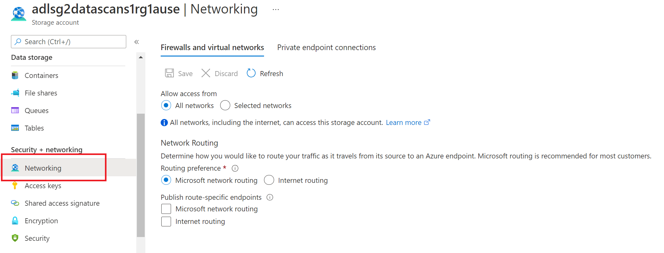 Screenshot that shows the details to provide firewall access