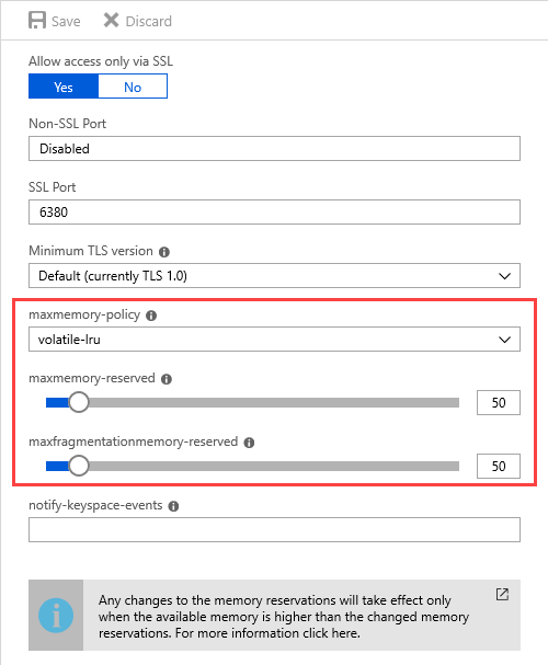 Azure Cache for Redis Maxmemory Policy