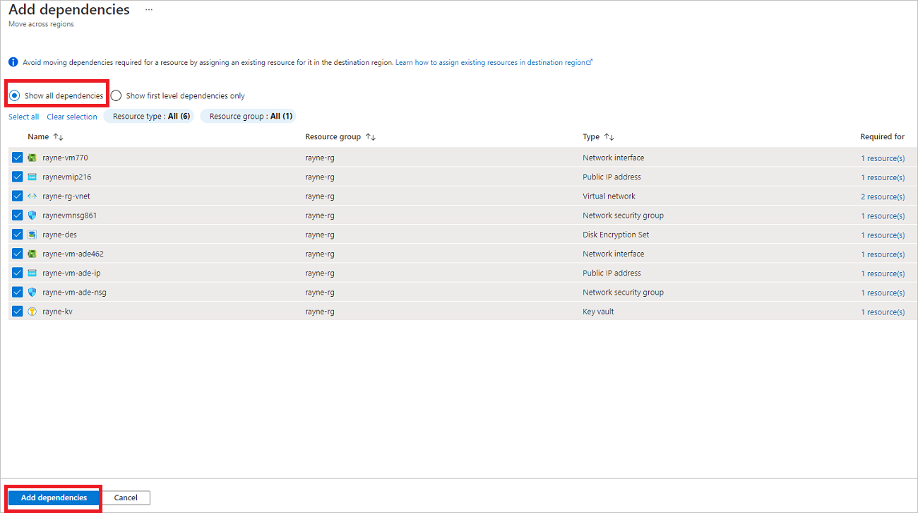 Screenshot of the dependencies list and the 'Add dependencies' button.