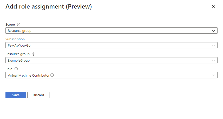 az role assignment create managed identity