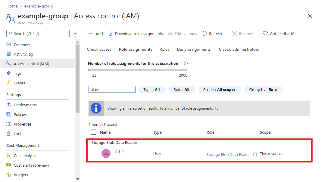 role assignment json