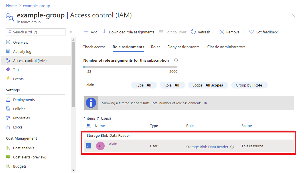 remove management role assignment