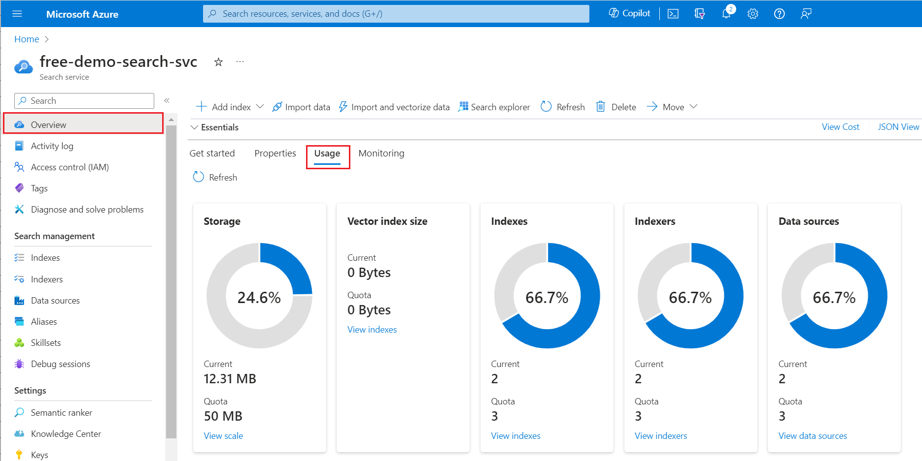 Criar um serviço de pesquisa no portal - Azure AI Search