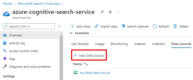 Screenshot of portal data source.