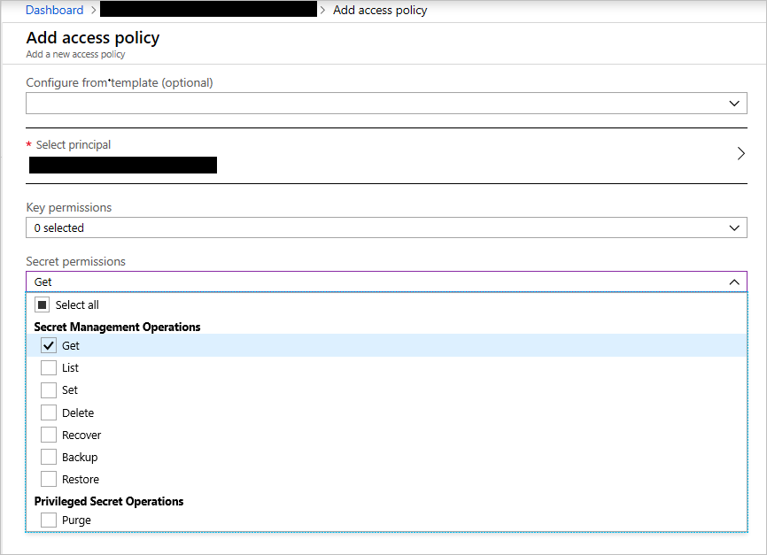 Key Vault Access Policy