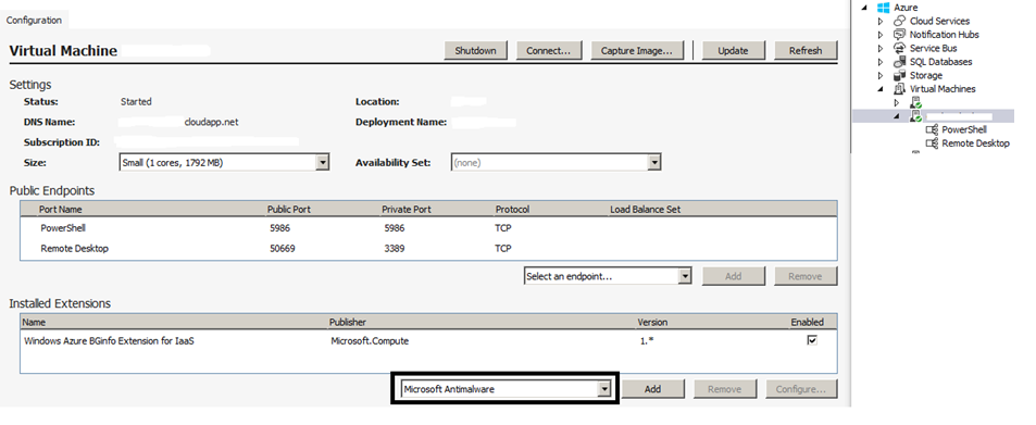 antimalware for azure