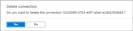 Delete connection page
